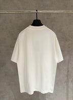 Dior white crew-neck short-sleeve T-shirt, plain back view