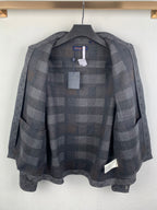 Grey Louis Vuitton monogram long-sleeve jacket, front view
