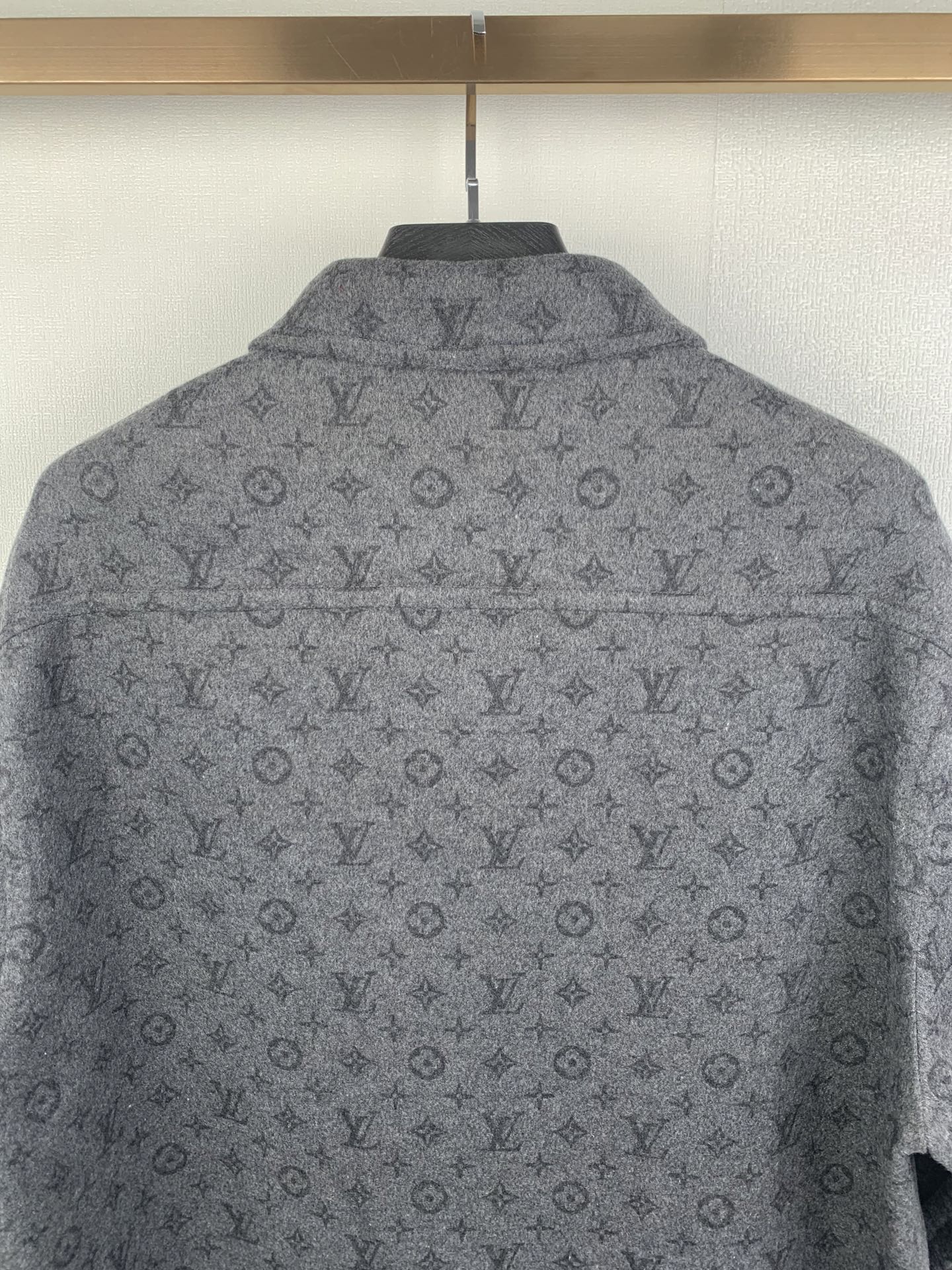Grey Louis Vuitton monogram long-sleeve jacket, back view