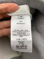 Long garment size and care label with size M