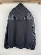 Louis Vuitton long hooded jacket, back view with elastic cuff and hem