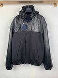 Louis Vuitton long hooded jacket with monogram print panels and elastic hem