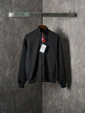 Black Dior zip-up bomber jacket with stand collar and front pockets