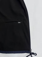 Prada dark navy jacket with side interior zipper pocket near hem