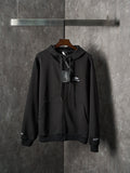 Black Balenciaga zip-up hoodie with hood and front kangaroo pocket