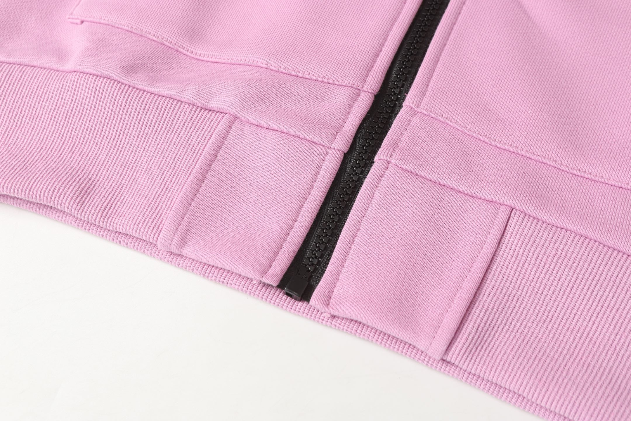 Stone Island zip jacket in pink, front zipper and side pockets