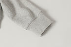 Stone Island crewneck sweatshirt sleeve cuff and ribbed hem in light gray