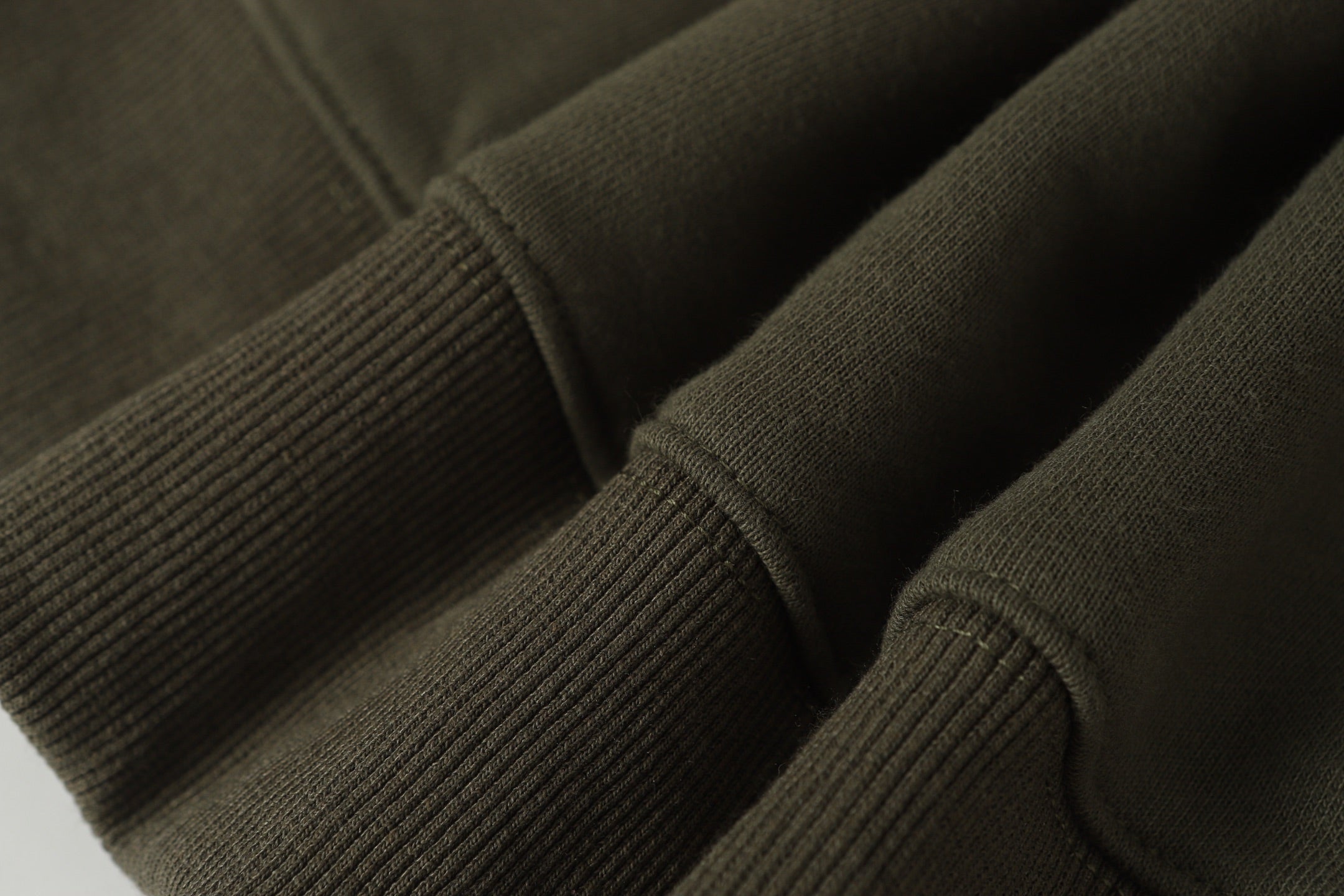 Stone Island quarter-zip sweatshirt ribbed sleeve cuff and knit texture detail