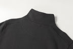 Black half-zip sweatshirt stand collar on the back