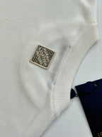 Louis Vuitton white T-shirt side hem with small square label