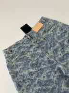 Louis Vuitton light blue denim shorts with belt loops and front pockets
