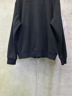 Dark Gucci zip-up jacket back hem with ribbed cuffs and stand collar