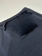 Navy Balenciaga joggers waistband with adjustable drawstring and side seam