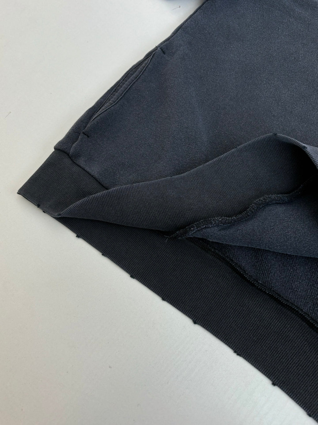 Navy Balenciaga joggers cuff and stitched seam detail