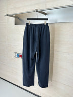 Balenciaga dark navy wide-leg sweatpants with elastic waistband