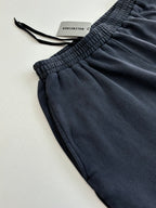 Balenciaga dark navy sweatpants waistband with gathered elastic and drawstring