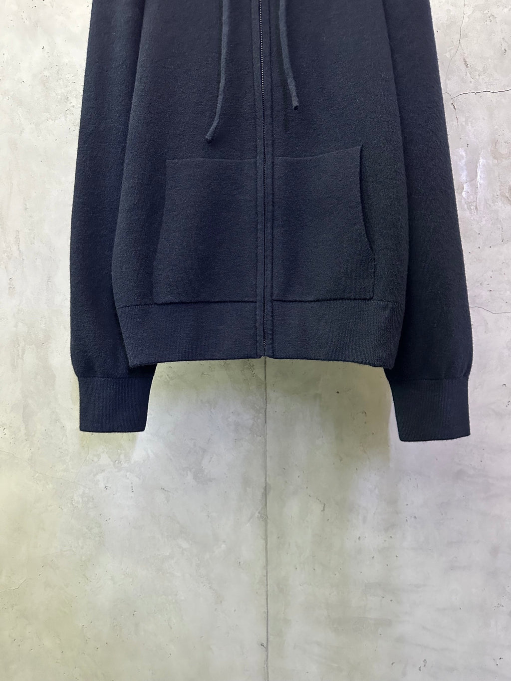 Men's Burberry navy zip-up hoodie with kangaroo pocket and zip front detail