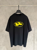 Black Louis Vuitton T-shirt with yellow logo on chest