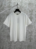 White Dior crewneck T-shirt with short sleeves and subtle embossed texture