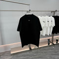 Prada short-sleeve T-shirt, black, small triangular chest logo