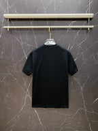 Versace black T-shirt, back view with crew neck