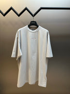 Balenciaga T-shirt in light gray with short sleeves and crew neckline