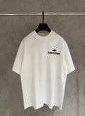 White Balenciaga T-shirt with crew neck and small chest logo