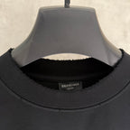 Balenciaga black crewneck T-shirt neckline with inner brand label