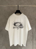 White Balenciaga T-shirt with front graphic print