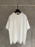White Prada short-sleeve T-shirt with embossed logo at chest