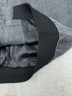 Dior denim jacket sleeve cuff with ribbed edge and inner lining