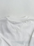 White Dior T-shirt back neckline with seam detail