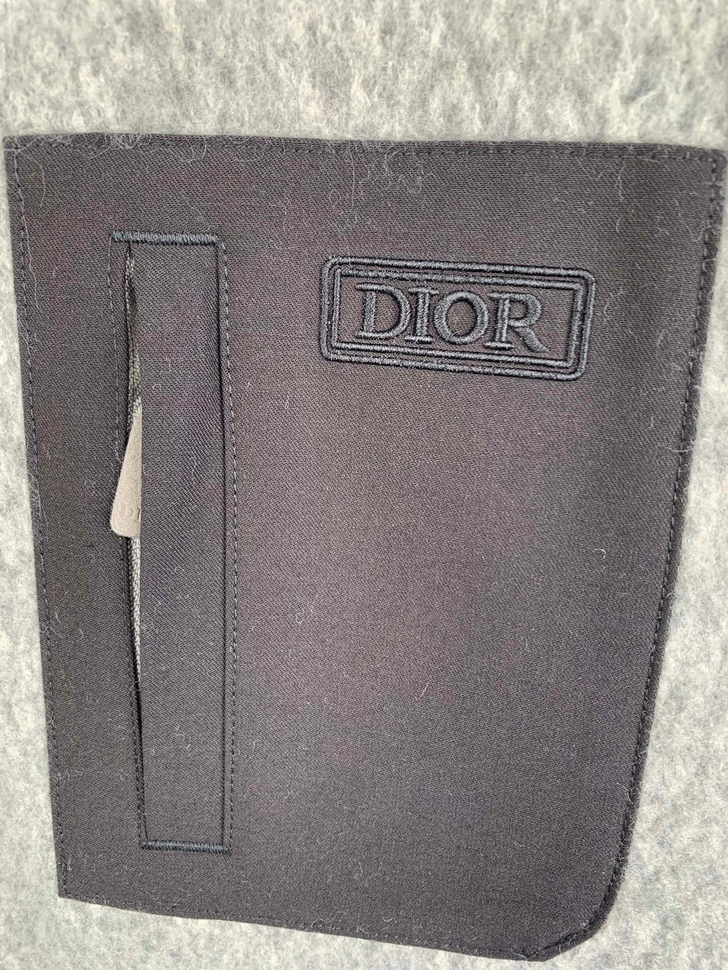 Dior logo patch on square black chest pocket
