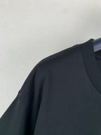 Louis Vuitton dark short-sleeve T-shirt sleeve with ribbed crew neckline