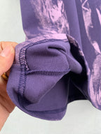 Louis Vuitton purple T-shirt sleeve cuff with double-stitched hem edge