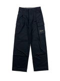 Louis Vuitton cargo pants in dark fabric, belt loops, cargo pockets, button fly