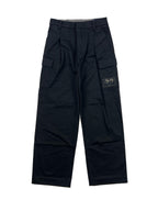 Louis Vuitton cargo pants in dark fabric, belt loops, cargo pockets, button fly