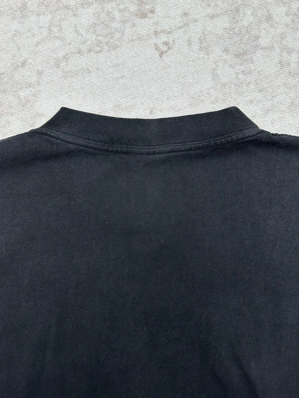Balenciaga short-sleeve T-shirt, black back neckline with crew collar