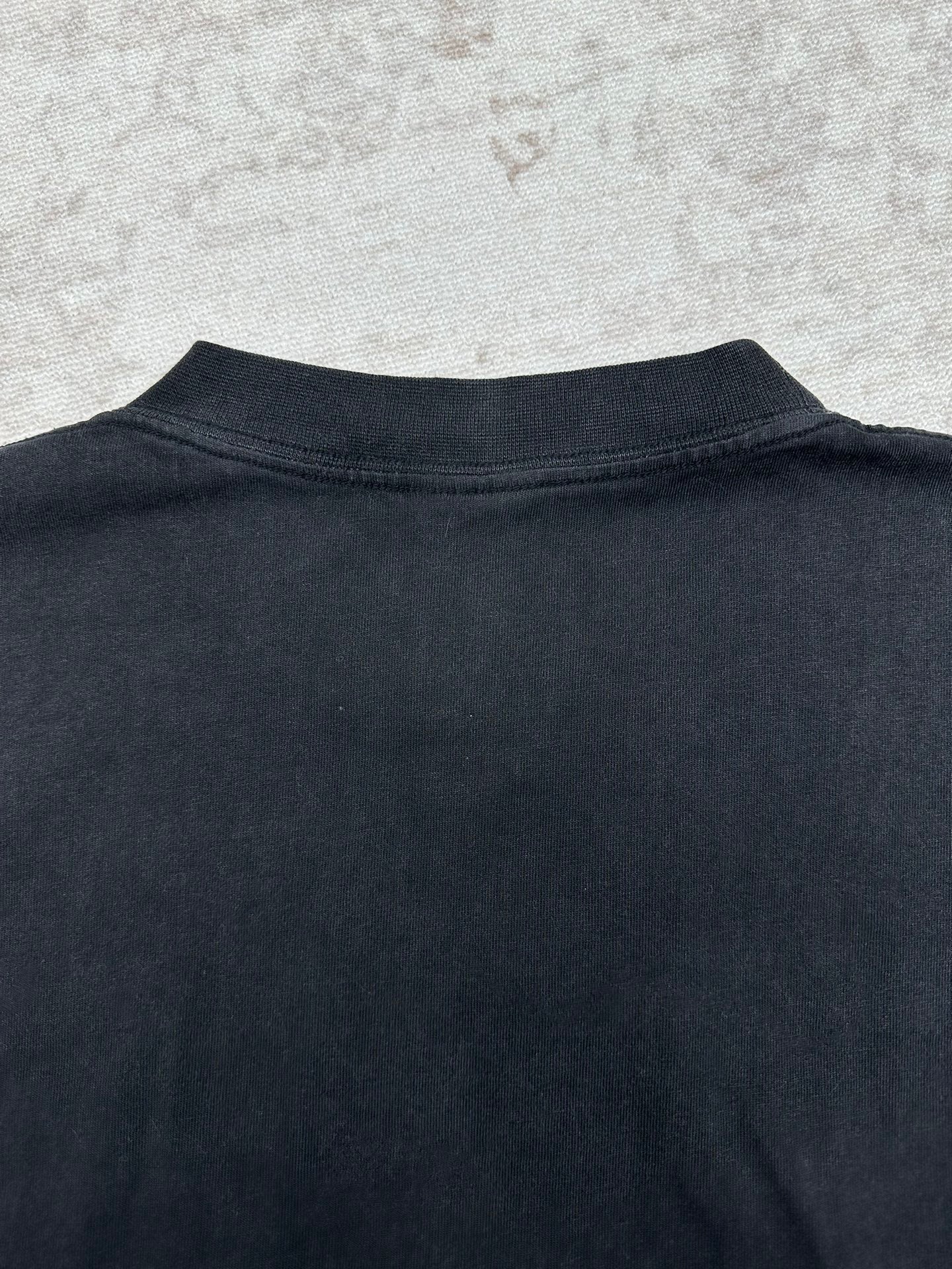 Balenciaga short-sleeve T-shirt, black back neckline with crew collar
