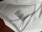 White T-shirt with interior neck label and stitched collar seam