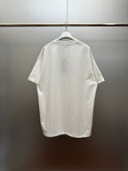 White short-sleeve crewneck T-shirt, plain back