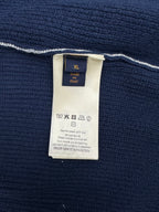 Louis Vuitton dark blue knit garment with XL size label and care symbols