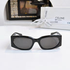 Celine black sunglasses with dark lenses, front view