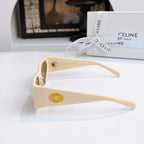 Celine cream sunglasses with brown lenses, side view