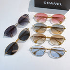 Sunglasses set with gold frames and mixed tinted lenses