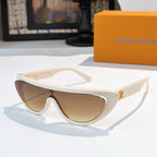 Louis Vuitton sunglasses with white frame and brown tinted lenses