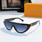 Louis Vuitton sunglasses with black frame and blue tinted lenses