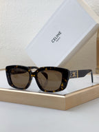Celine sunglasses with tortoiseshell frame and dark tinted lenses