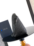 Dior monogram crossbody bag with top zip and adjustable shoulder strap