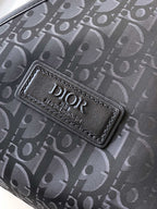 Dior monogram bag front logo patch with stitched border